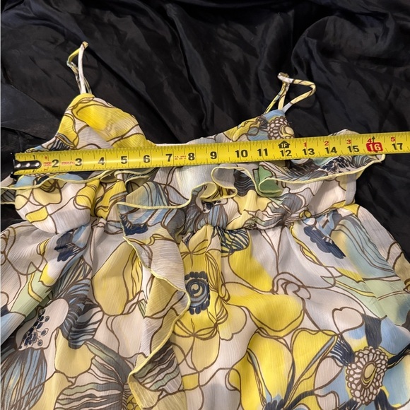 VINTAGE Y2K BABY DOLL FLORAL SHEER RUFFLE TANK TOP - Picture 6 of 7